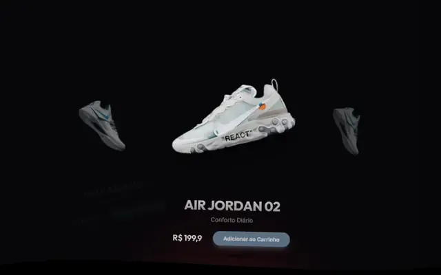 Vitrine de tênis da SNKRS